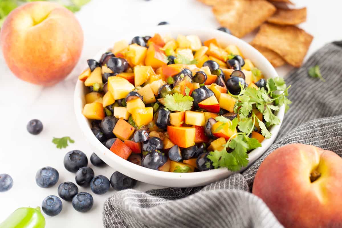 Blueberry Peach Salsa: Easy Appetizer to Savory Dish Topper