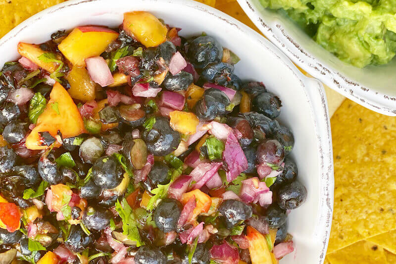 Quick Blueberry Peach Salsa: Perfect for Chips or Grilled Meals